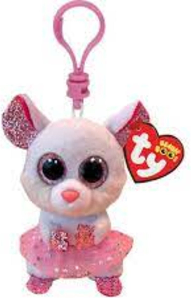 Ty beanie boo's clip nina mus, 7 cm