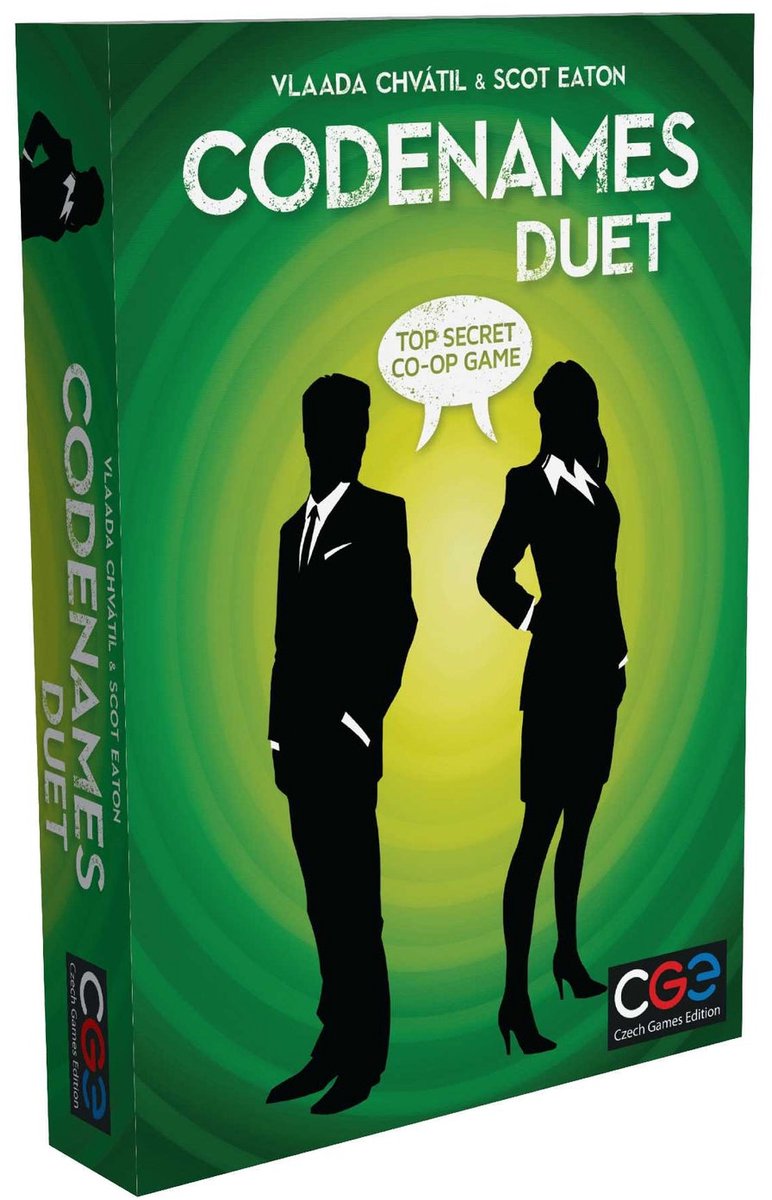 Asmodee tjekkiske spil kodenavne duet - samarbejdsbrætspil for 2 spillere