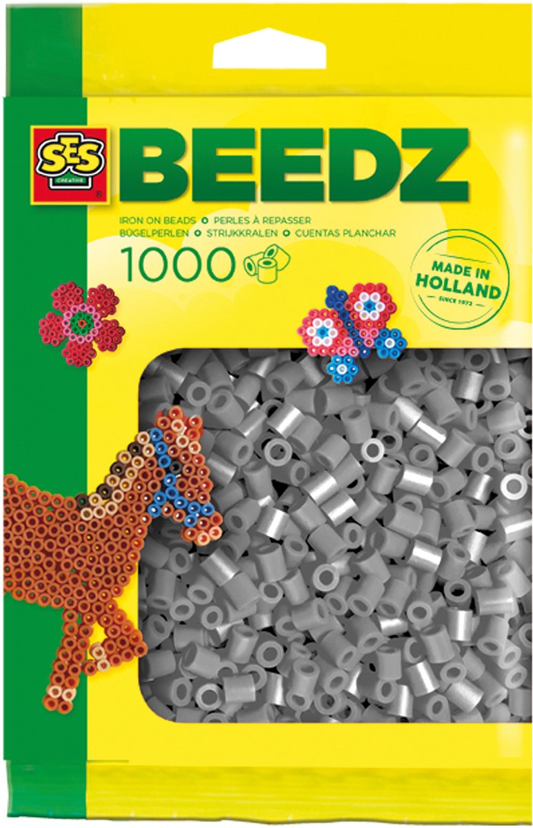 Ses strygeperler - grå, 1000 stk.
