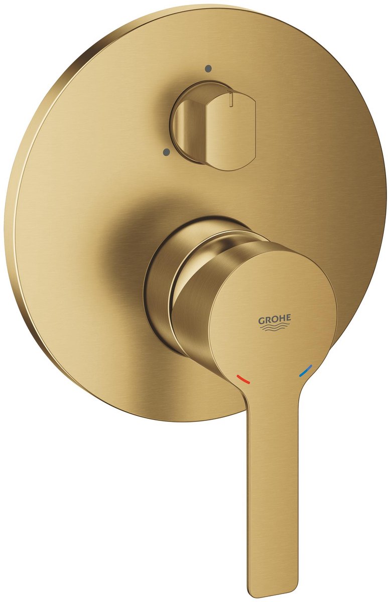 Grohe lineare nyt 3-vejs omskiftersæt - indbygget - silkmove 46mm - børstet kølig solopgang
