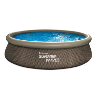 Sommerbølger oppustelig pool rund - ⌀366 x 76 cm - swimmingpools - inklusive filterpumpe - poolpumpe - filterpatron