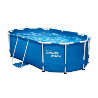 Summer waves swimmingpool aktiv oval ramme 300 x 200 x 84 cm + filterpumpe