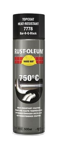 Rust-oleum spraydåse sort varmebestandig satin glans 500ml