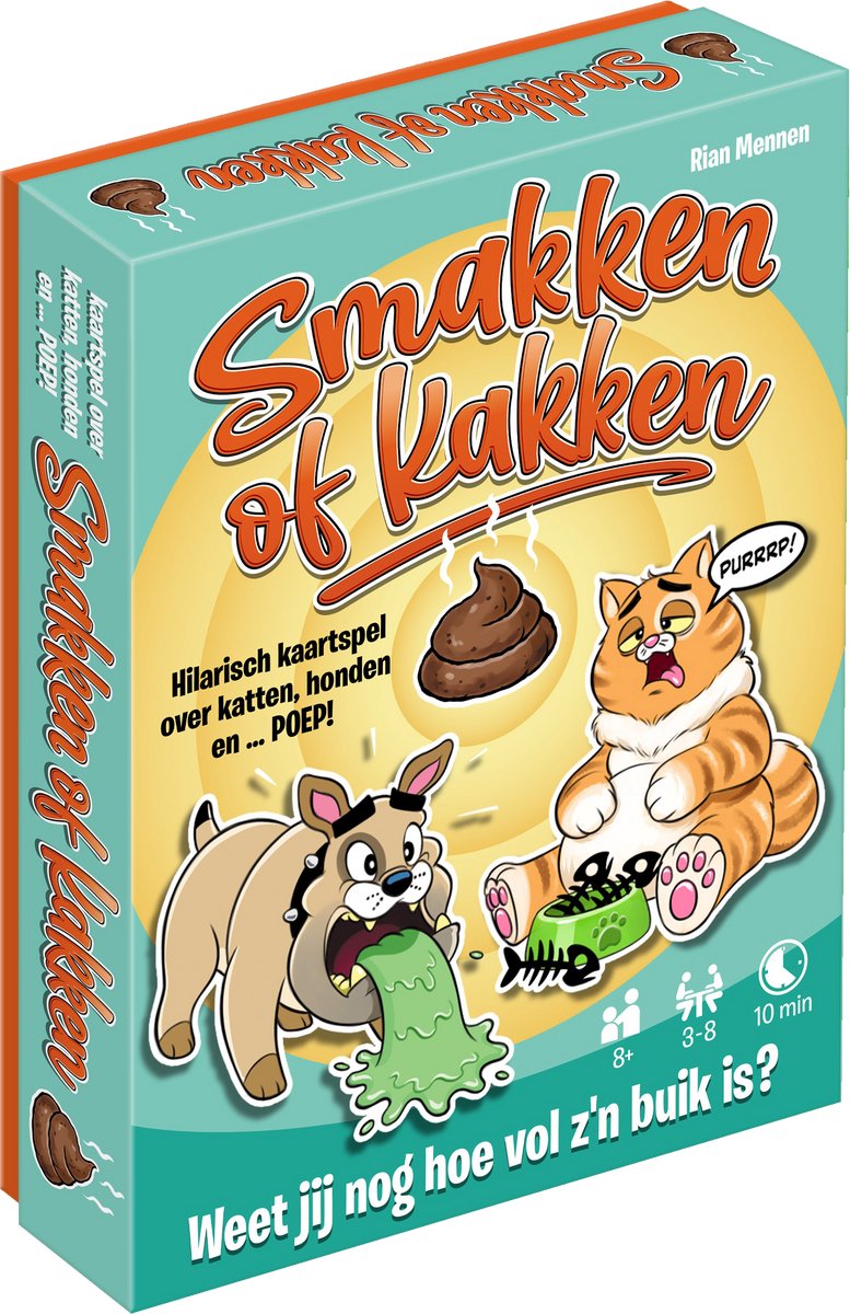 Tucker's fun factory kaartspel smakken of kakken - educatief kinderspel.