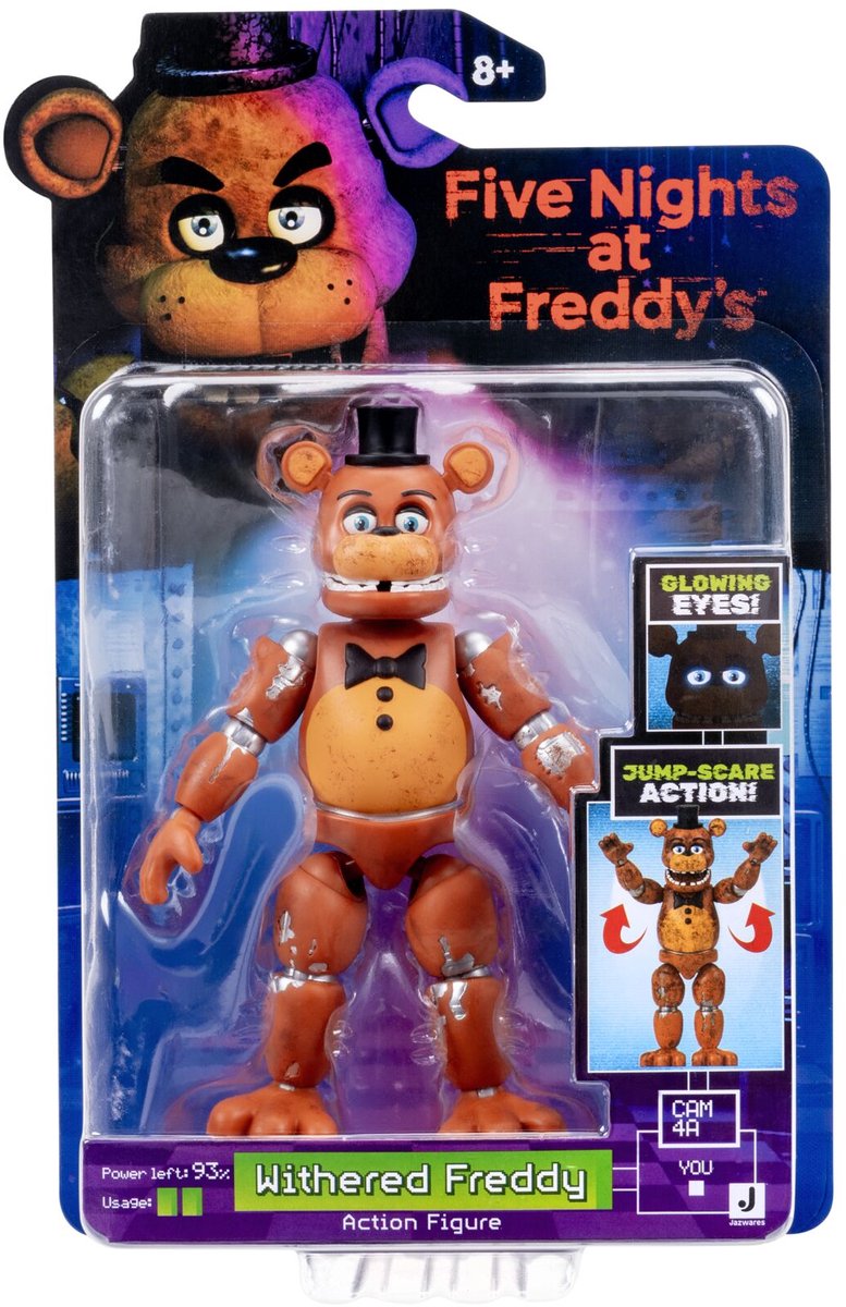 Jazwares fem nætter på freddys kernefigurpakke - visne freddy