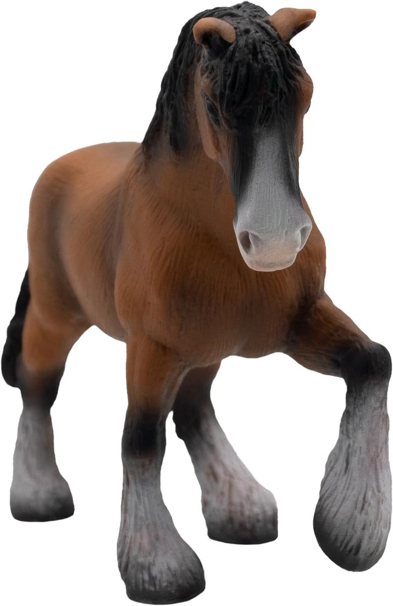 Bullyland 62666 – legefigur og samlefigur shirehestevallak – ca. 13 cm – naturtro og detaljeret design – ideel som pædagogisk legefigur og gave til børn fra 3 år.