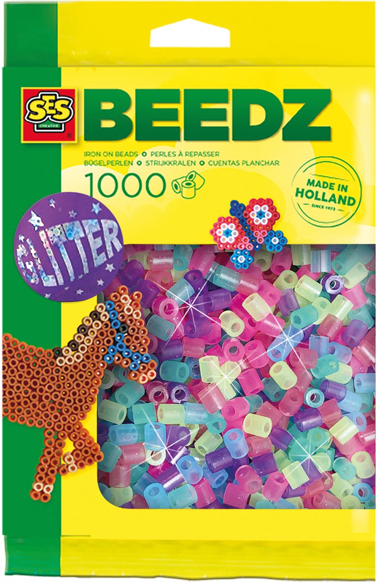 Ses creative ses strygeperler - mix glitter, 1000 stk.