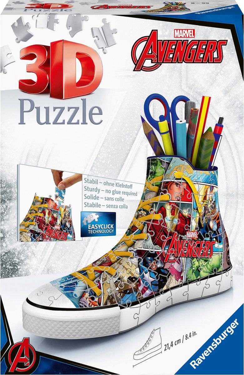 Ravensburger sneaker marvel avengers - 3D puslespil - 108 brikker