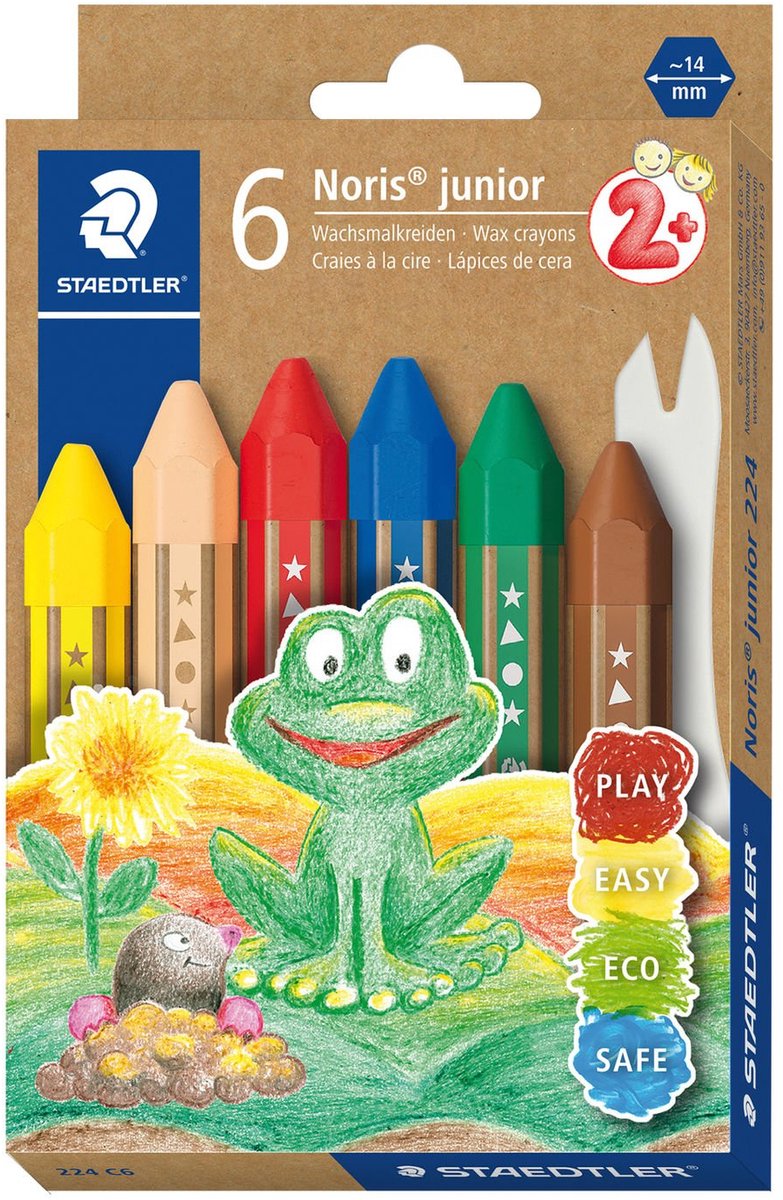 Staedtler noris junior voksblyanter, æske med 6 stk
