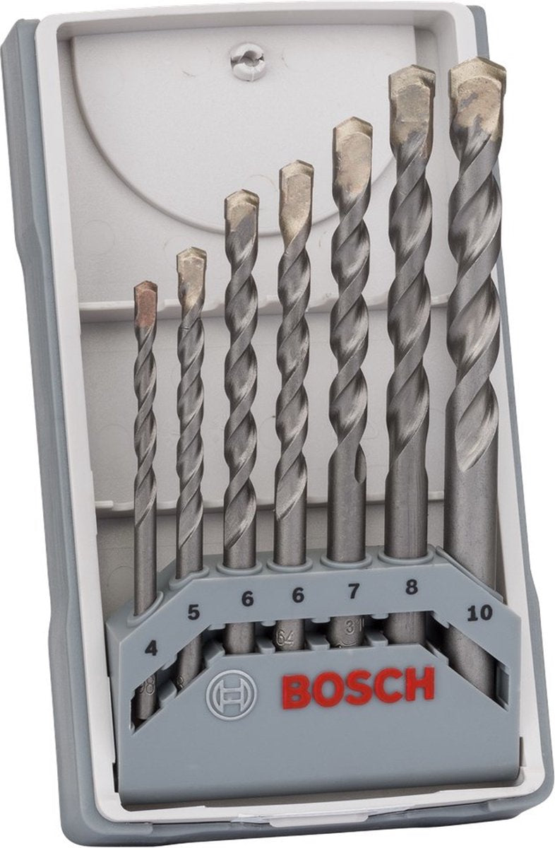 Bosch - 7-delt betonboresæt cyl-3 4; 5; 6; 6; 7; 8; 10 mm
