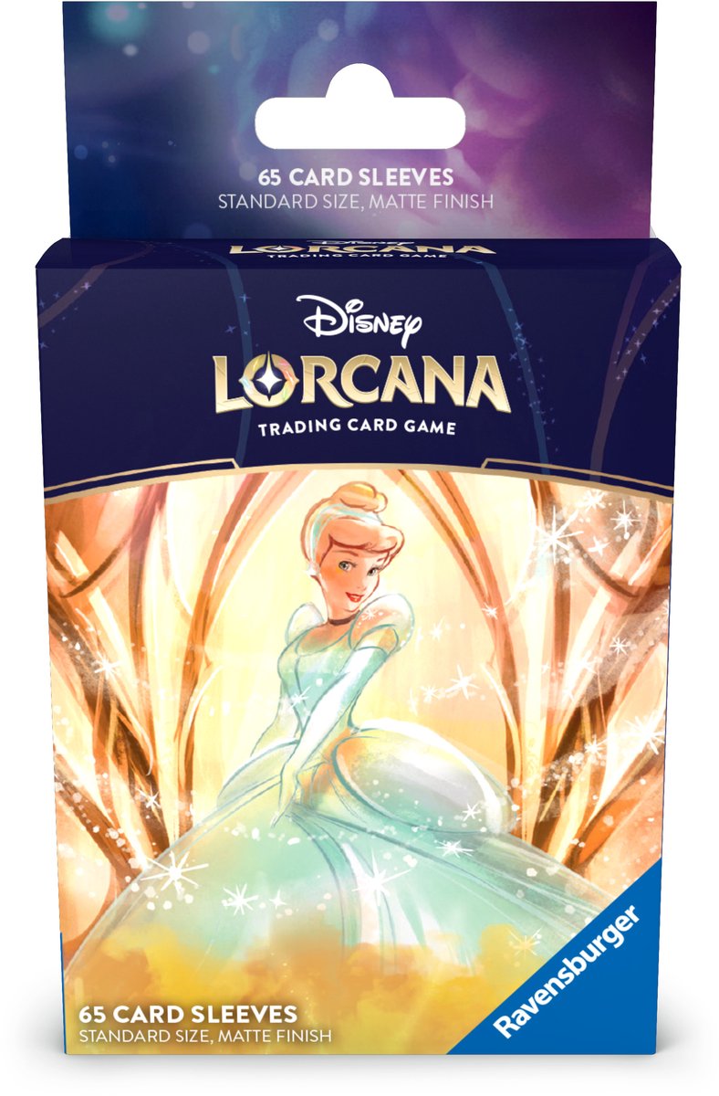 Disney lorcana ravensburger - : kortærmer askepot (65x) - kortbeskyttere