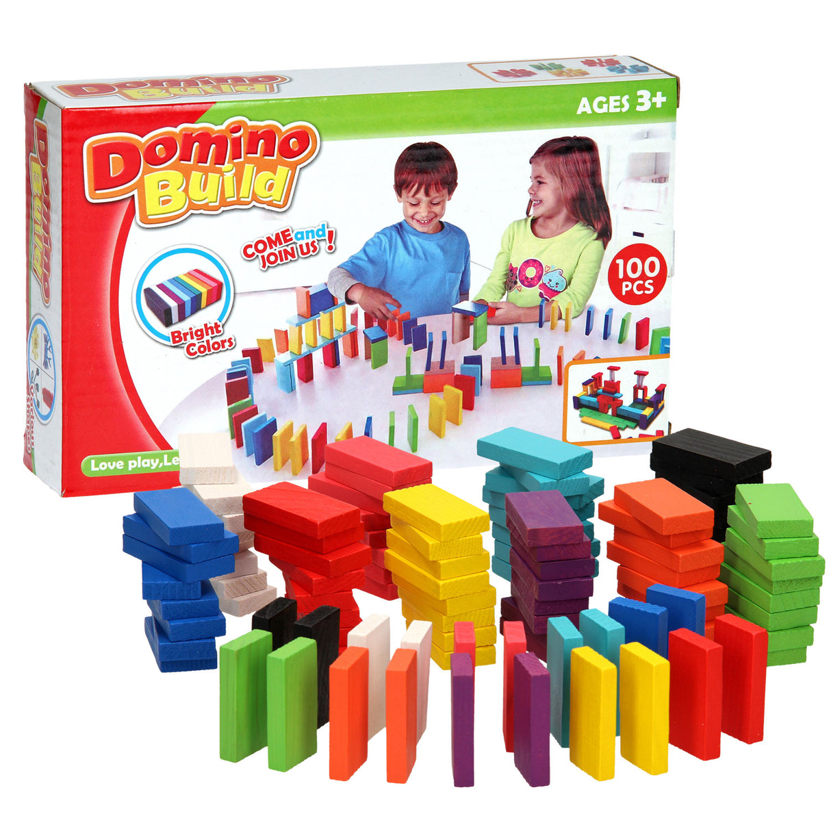 Domino i træ, 100 stk.