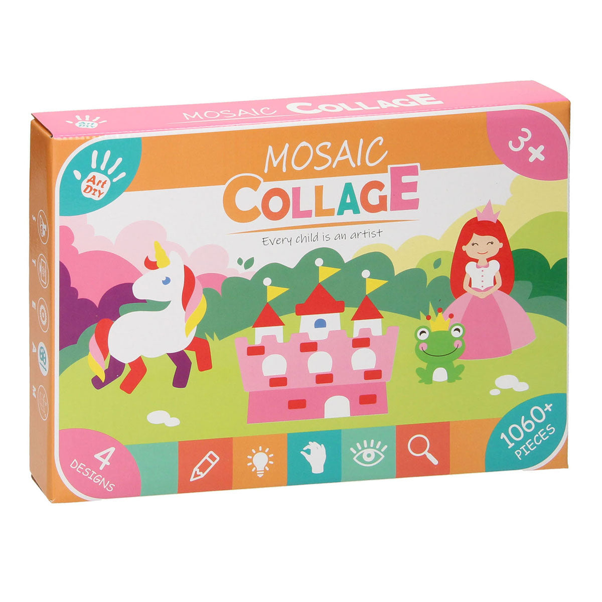 Mosaik collage prinsesse håndværkssæt