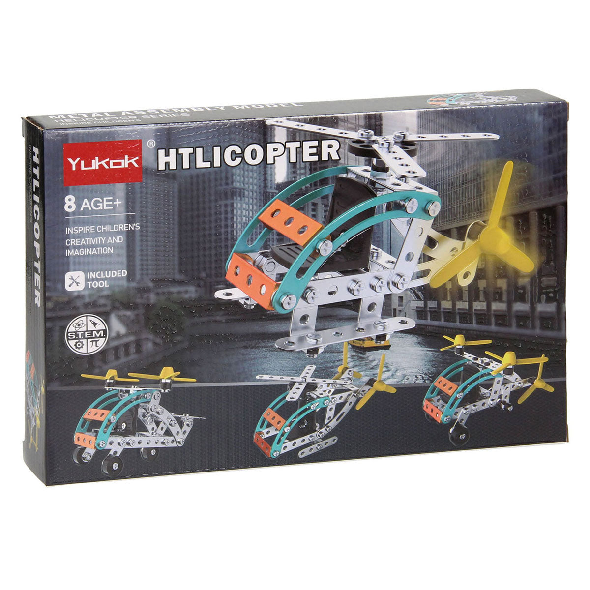 Metalbyggesæt helikopter, 106 stk.