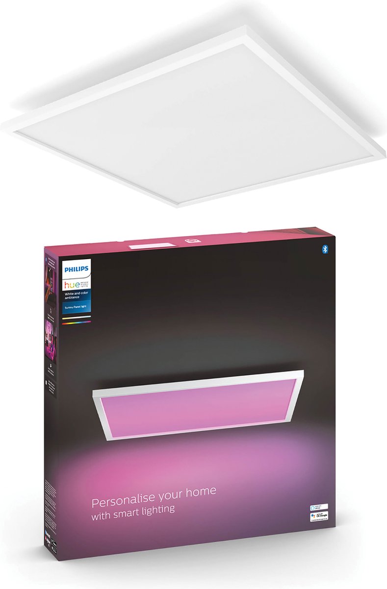 Philips hue surimu paneellamp – wit en gekleurd licht – wit – vierkant large