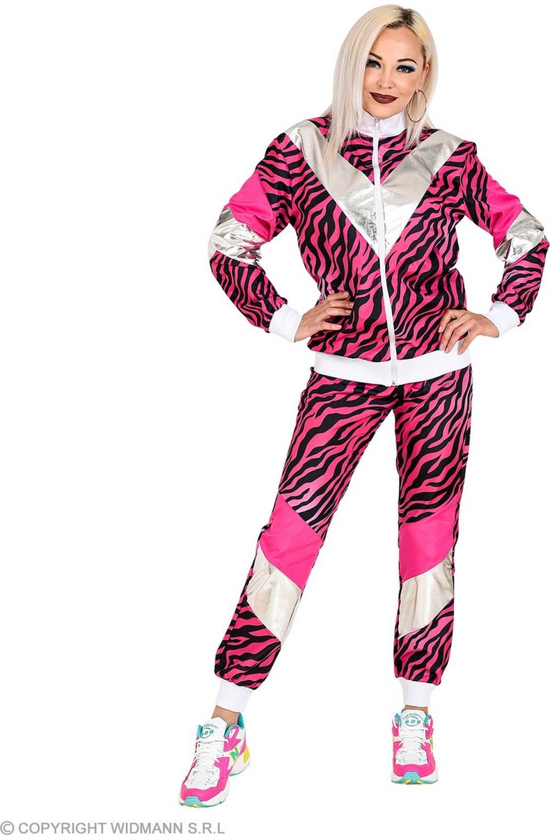 Finidi træningsdragt tiger neon pink 80'erne