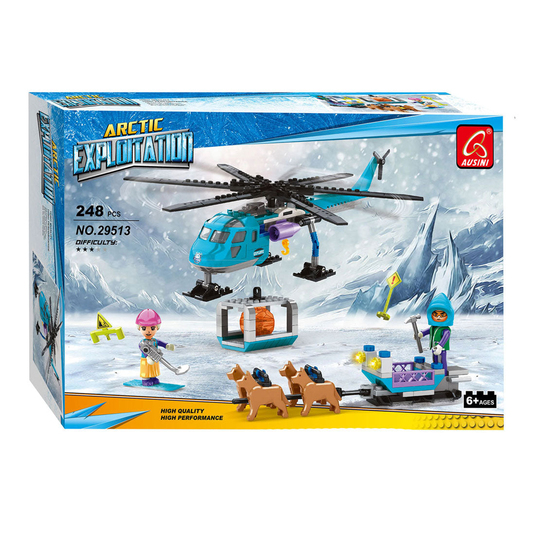 Byggesæt polar mission heli hundeslæde - 248 stk.