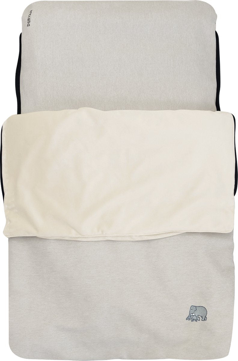 Deryan airtraveller vliegtuigbedje - reiskussen met matras - compact opgevouwen - cream