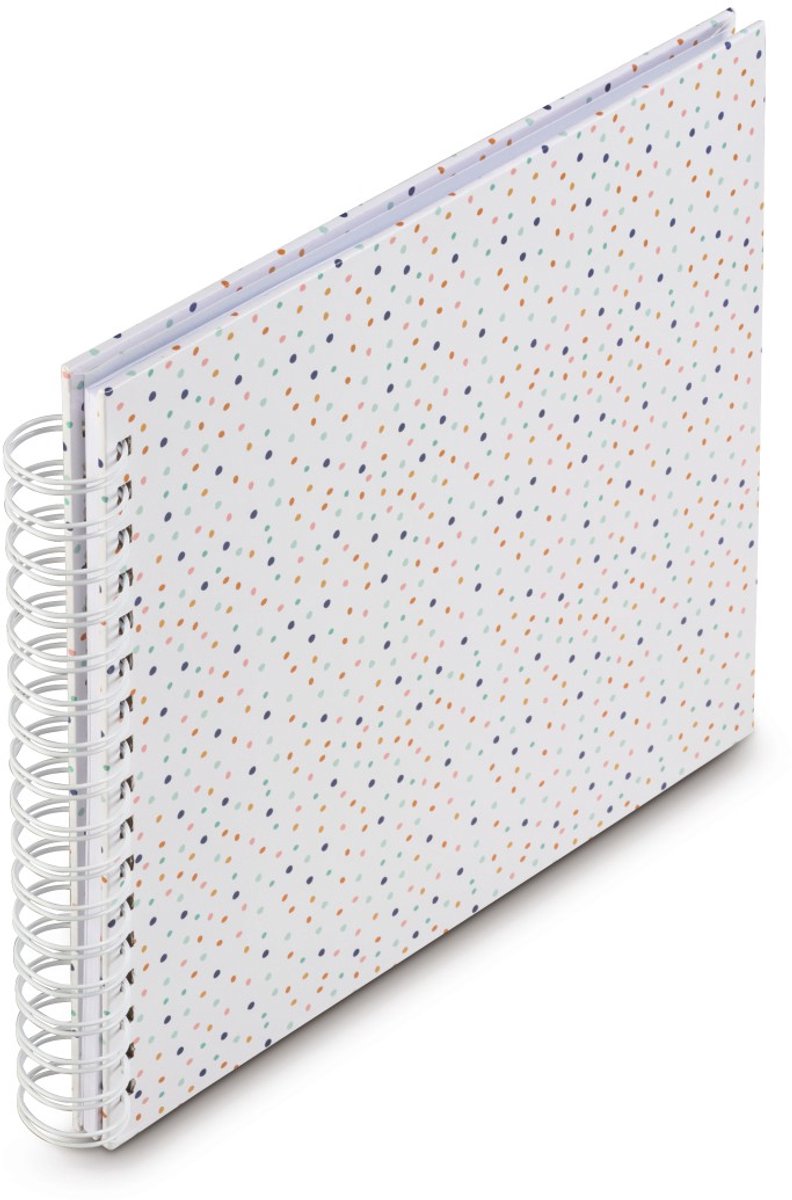 Hama spiral albumkonfetti, 28x24 cm, 50 hvide sider