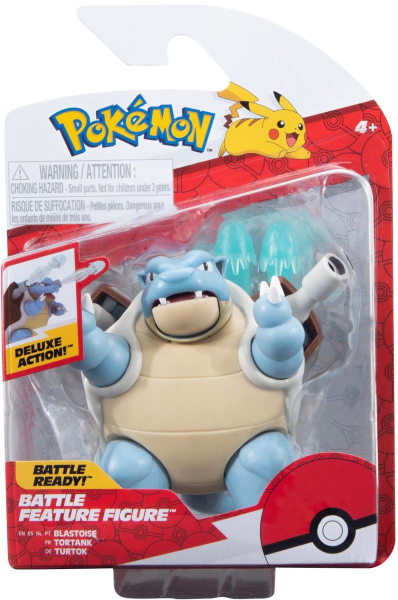 Jazwares pokémon battle feature spille figur - blastoise 11 cm