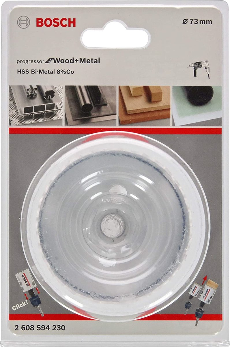 Bosch hulsav hss bi-metal fremløbsdiameter 73 mm