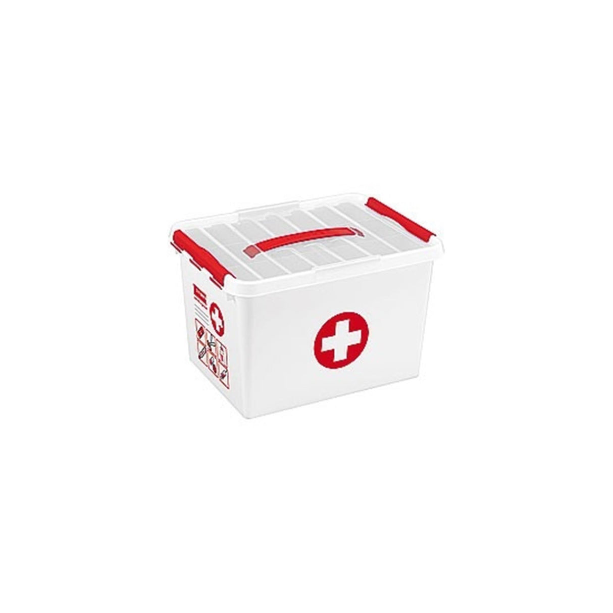 Sunware q-line førstehjælpskasse 22 liter hvid rød 40x30x26cm