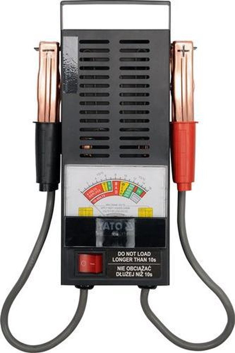 Yato yt-8310 series - batteritester - 6 12v - analog pointer - kraftige krokodilleklemmer