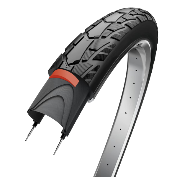 Edge dæk ydeevne protect plus 28 x 1,60 42-622 - sort med refleks
