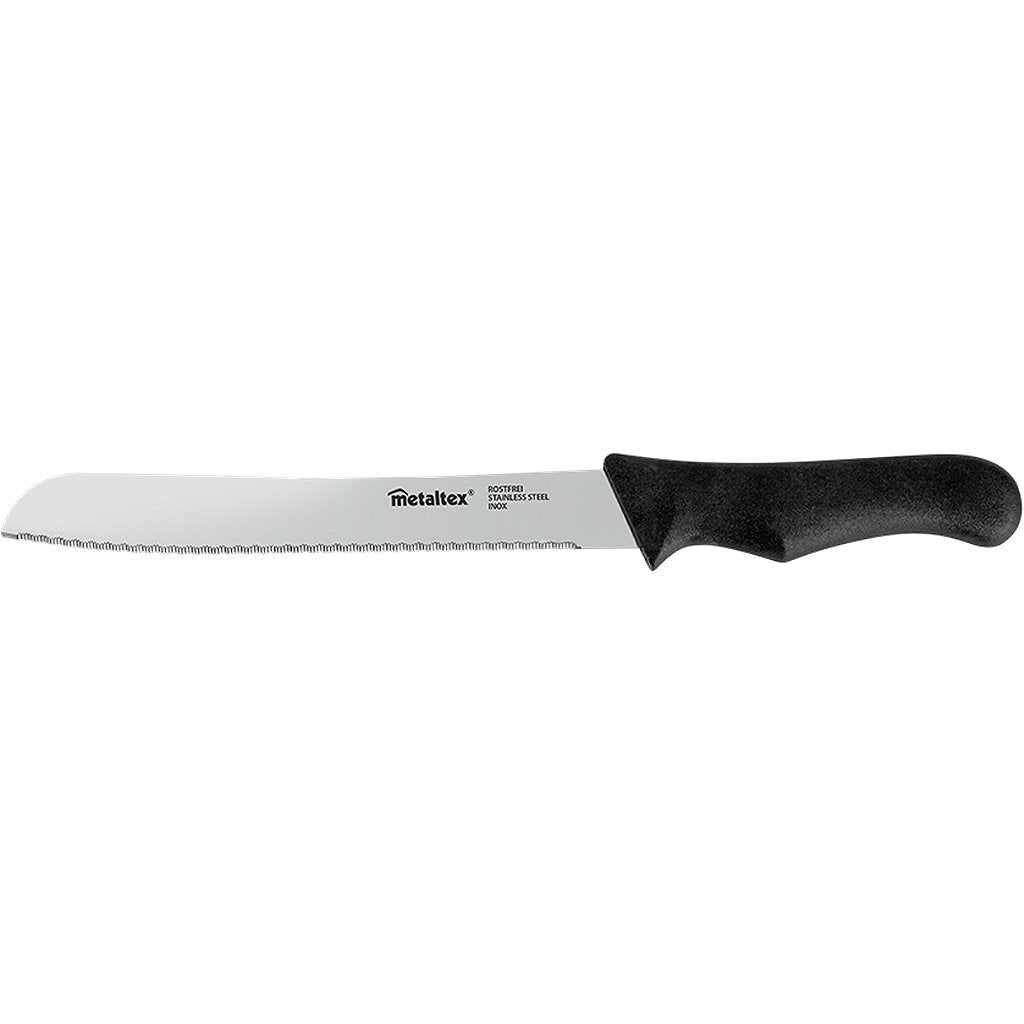 Metaltex basic line brødkniv 31 cm rustfrit stål sort
