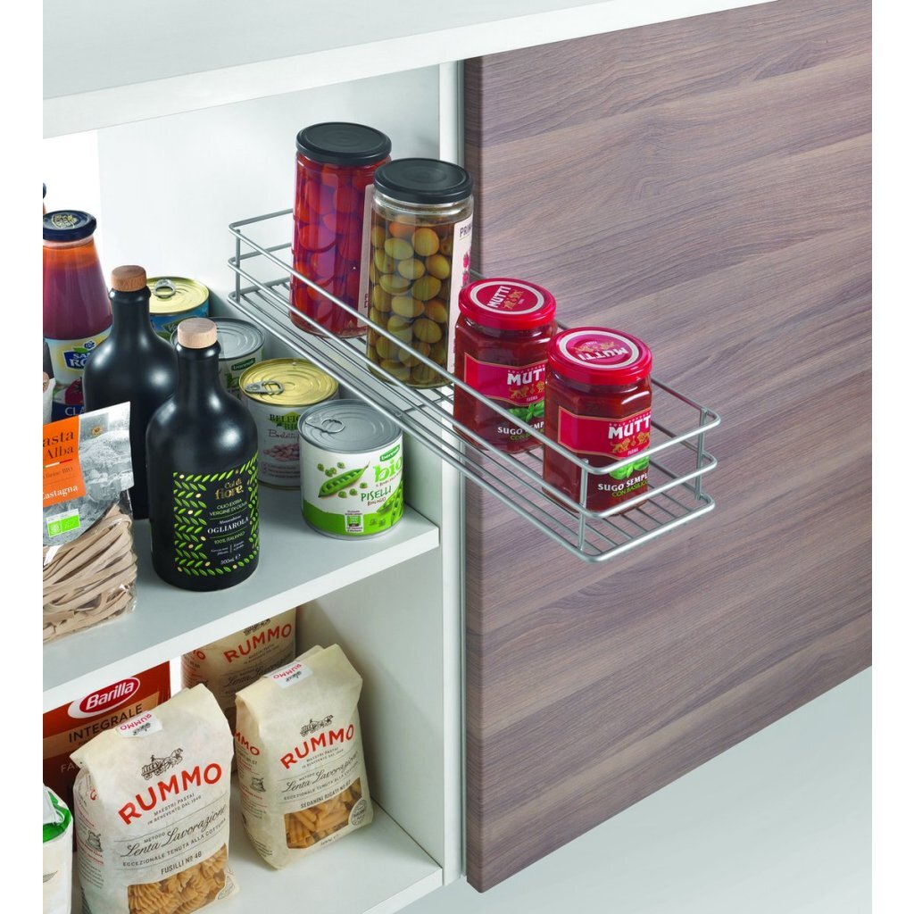 Metaltex smart køkken skydekurv 12x42x7 cm sølv