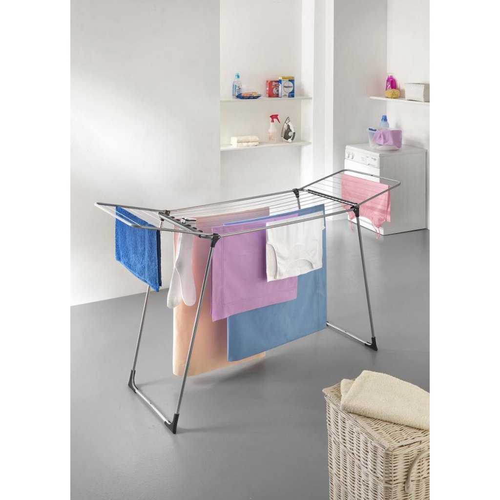 Metaltex tomado hydra plus tørrestativ 18 m line 179x56x105 cm grå sort