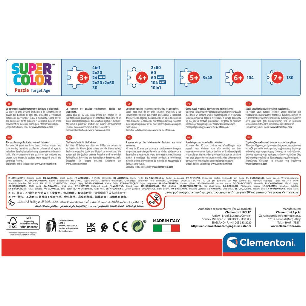 Clementoni supercolor puslespil spiderman 2x60 brikker