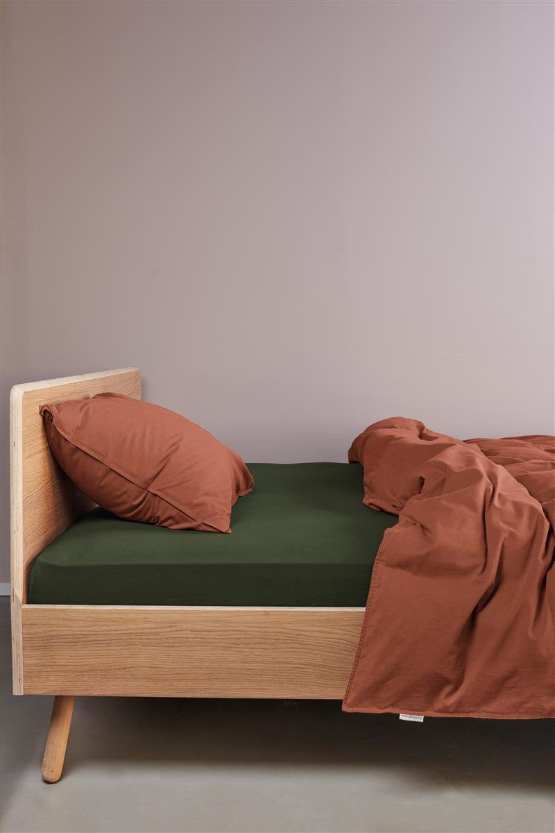 Beddinghouse - jersey - topper hoeslaken - 180x220 cm - donker groen