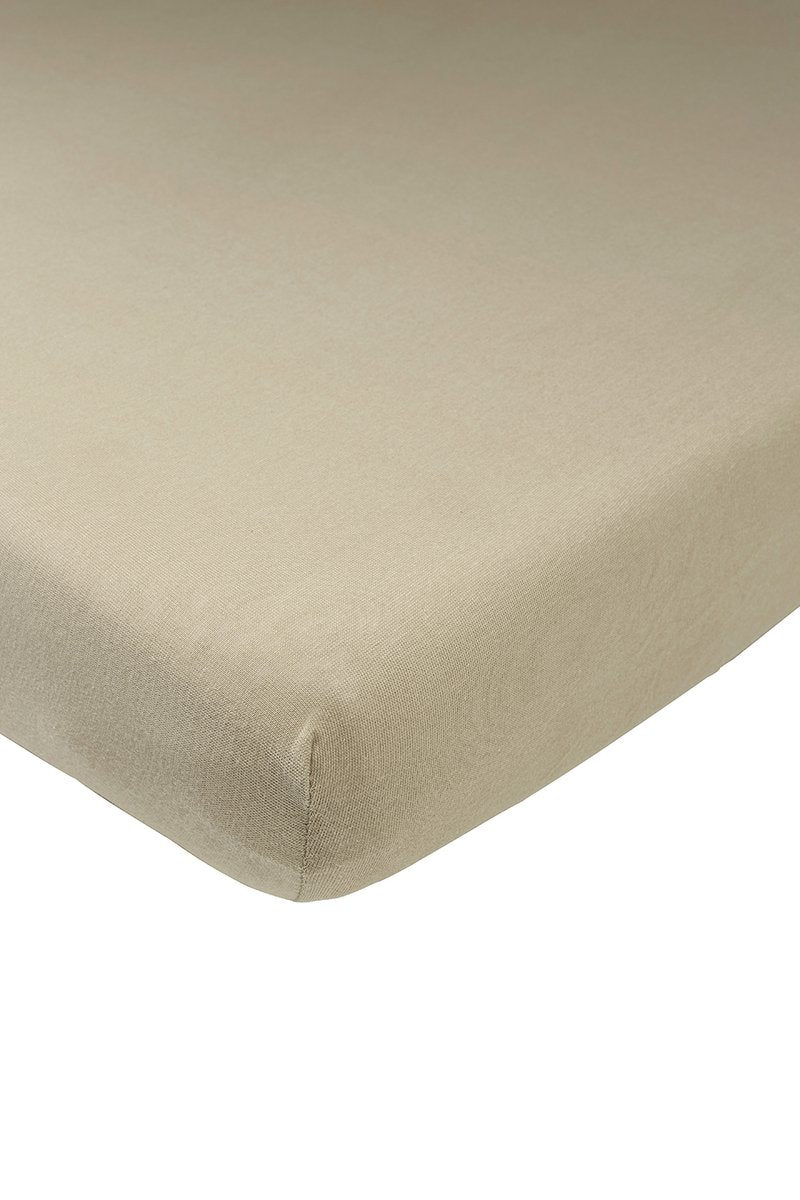 Meyco baby uni monteret lagen kravlegård madras - taupe - 75x95cm