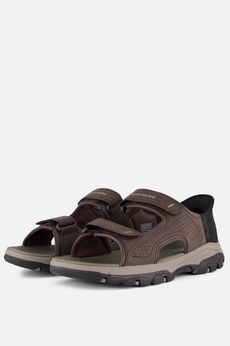 Skechers tresmen - reece herresandaler - brun