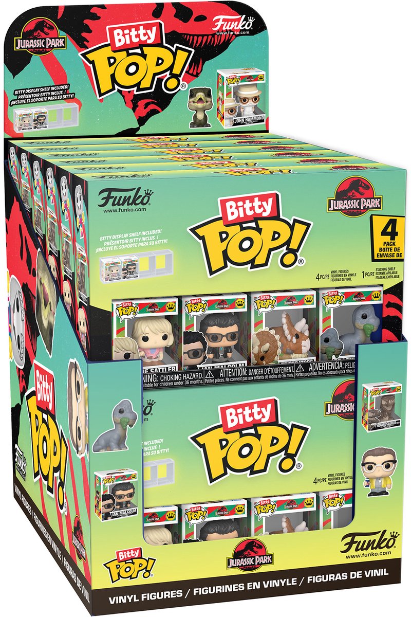 Funko asst bitty pop 4 pack: jurassic park - 1 af 3 varianter - blind box