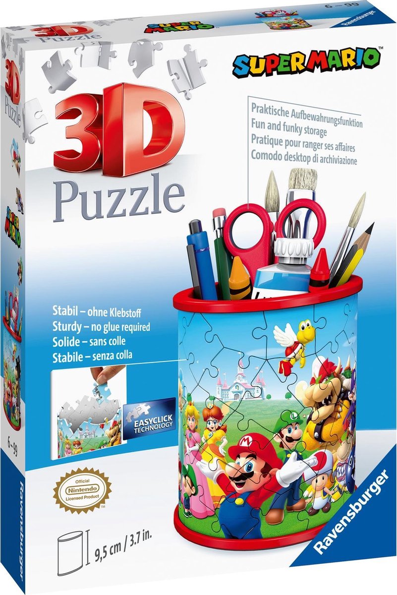 Ravensburger 3D puslespil blyantæske Super Mario - 54 brikker