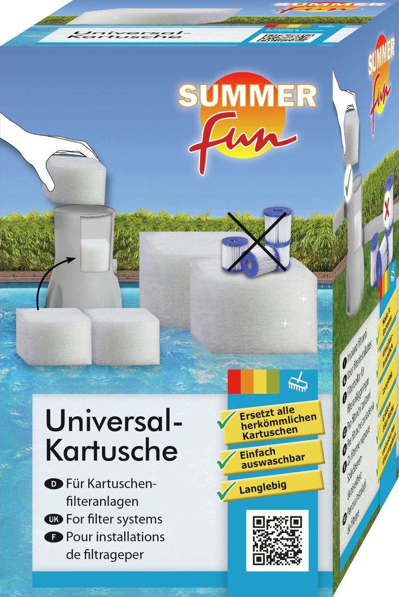Sommersjov sommer - sjov - patronfilter - universal - 12x12x10 - cm