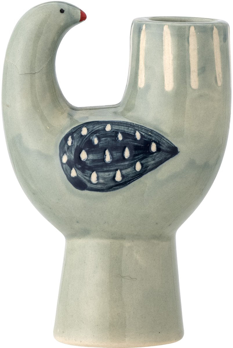 Bloomingville trudy lysestage - blå - lertøj