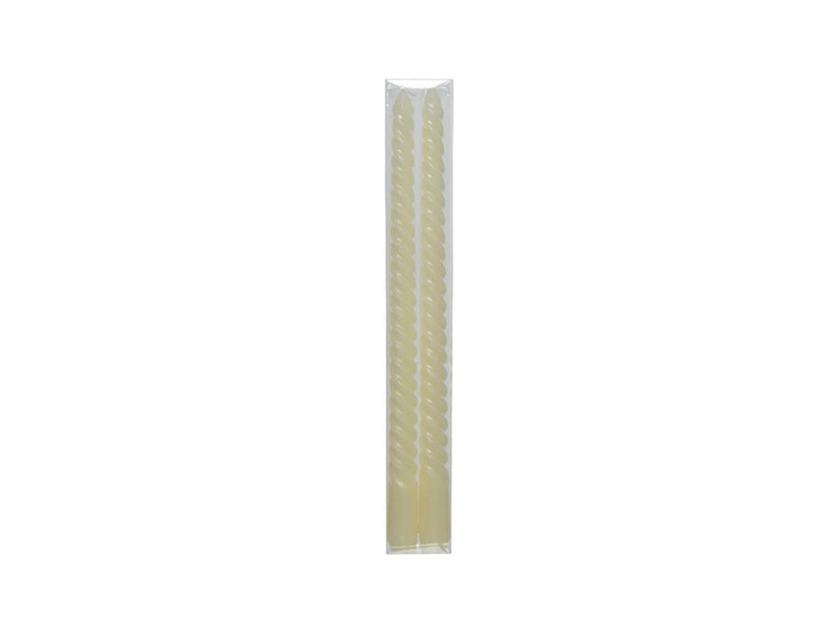 Decoris twist lys ø2,15-h30cm sæt af 2 beige
