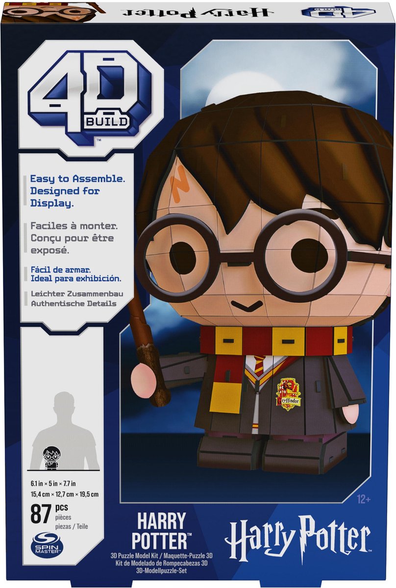 4d build harry potter - harry potter - 3d puslespil - 87 brikker - papbyggesæt