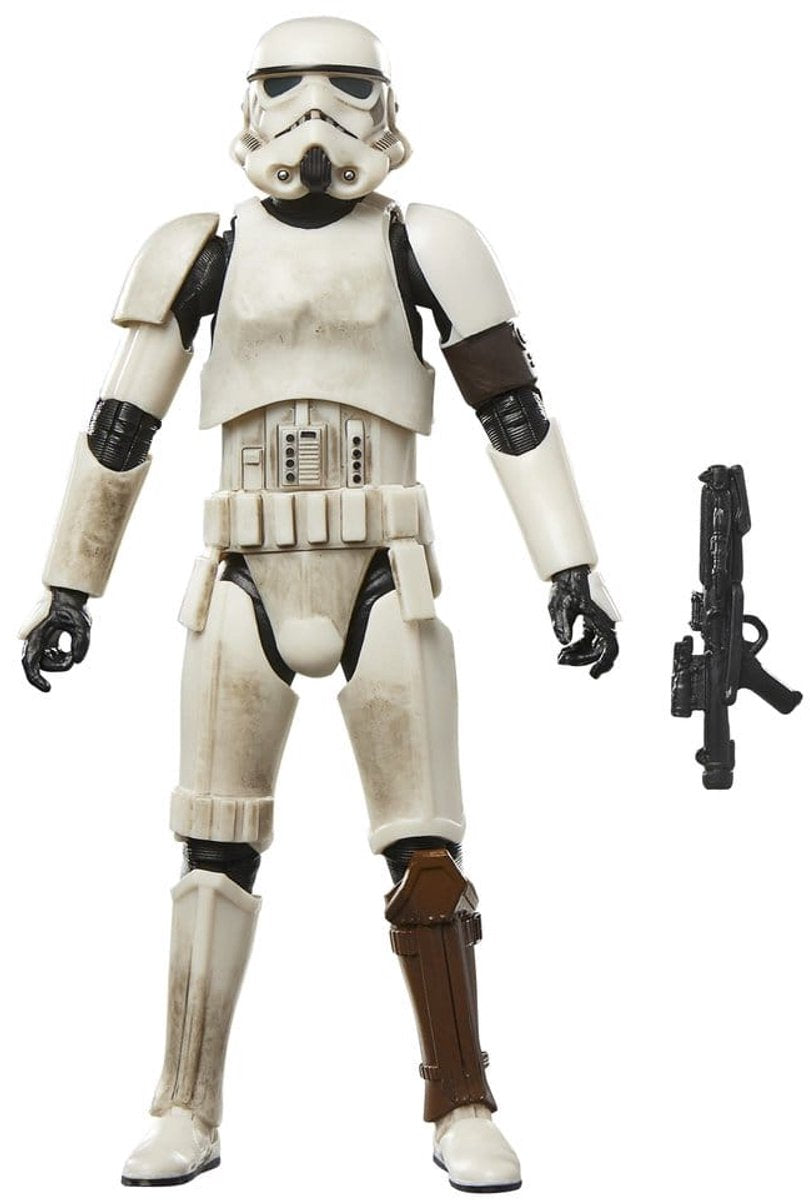 Hasbro grogu og den mandaloriske - kejserlige rest stormtrooper - fig. sort serie 15cm - star wars