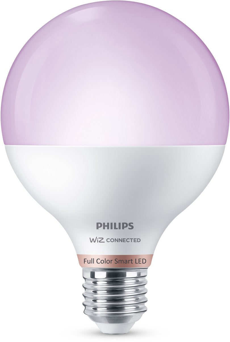 Philips smart lighting - globe - slimme led-verlichting - gekleurd en wit licht - e27 - 75w - mat - wi-fi