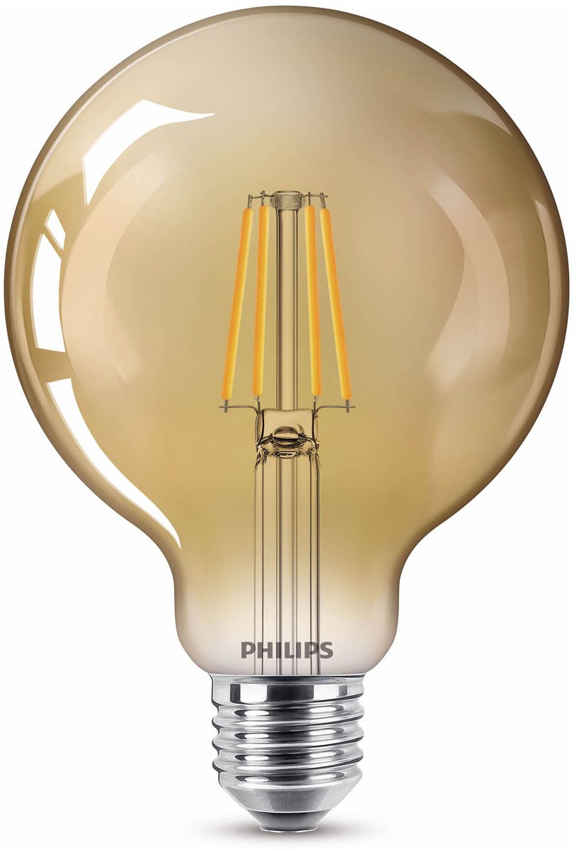 Philips led globe goud - 35 w - e27 - extra warmwit licht