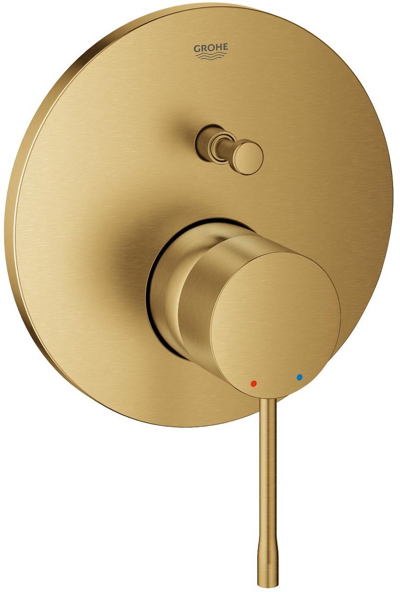 Grohe essence indbygget brusehane - overflademonteret del - 2 udtag - børstet kølig solopgang (mat guld)