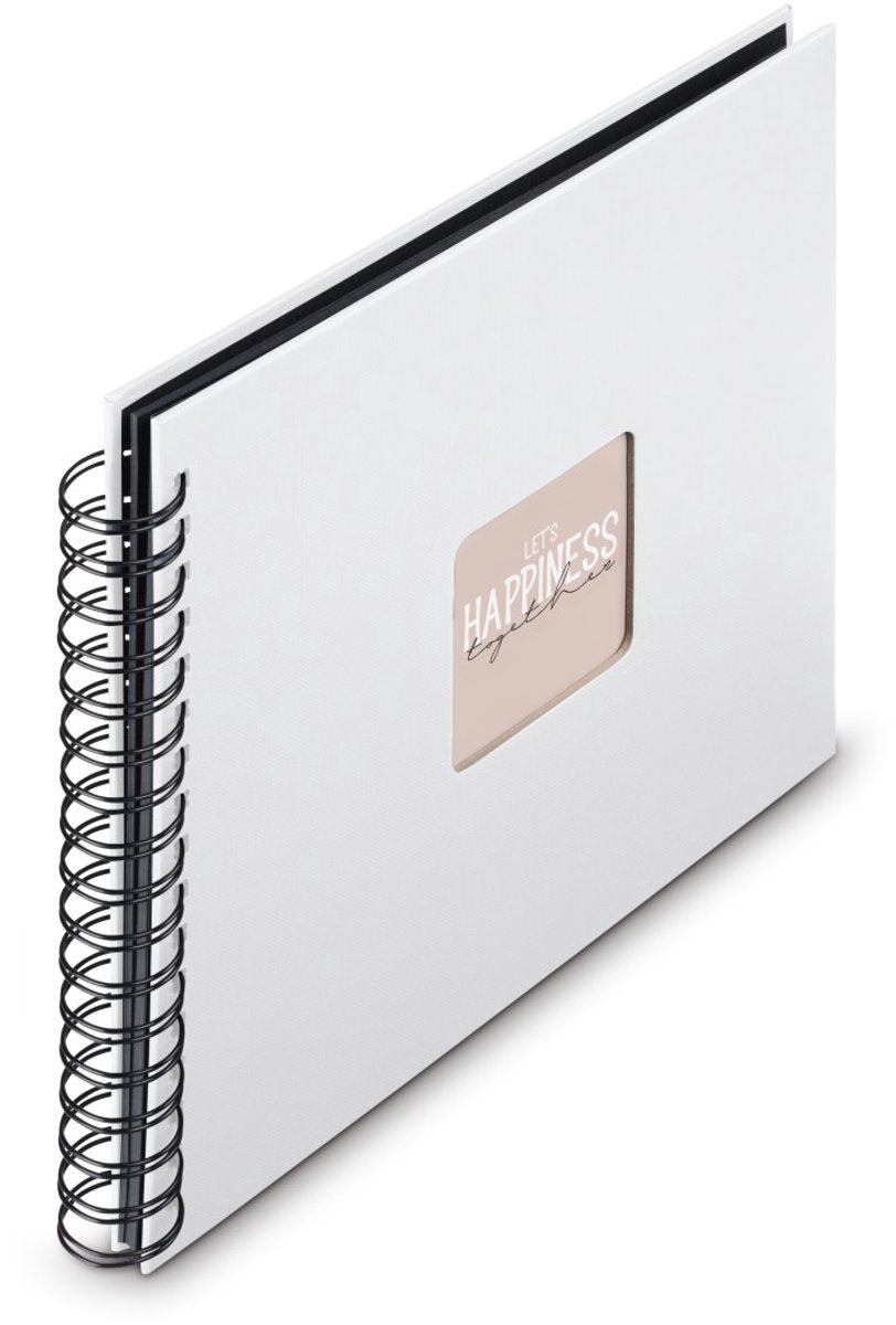 Hama spiral fotoalbum - kunst - 28x24 - 50 sider - hvid
