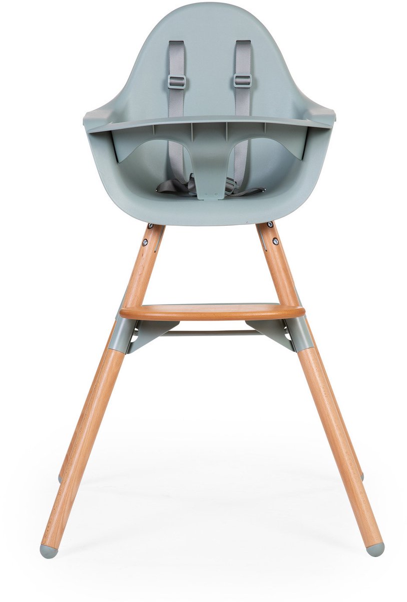 Childhome evolu højstol - mønt - 6 måneder til 6 år - justerbar højde (50-75 cm 90 cm)