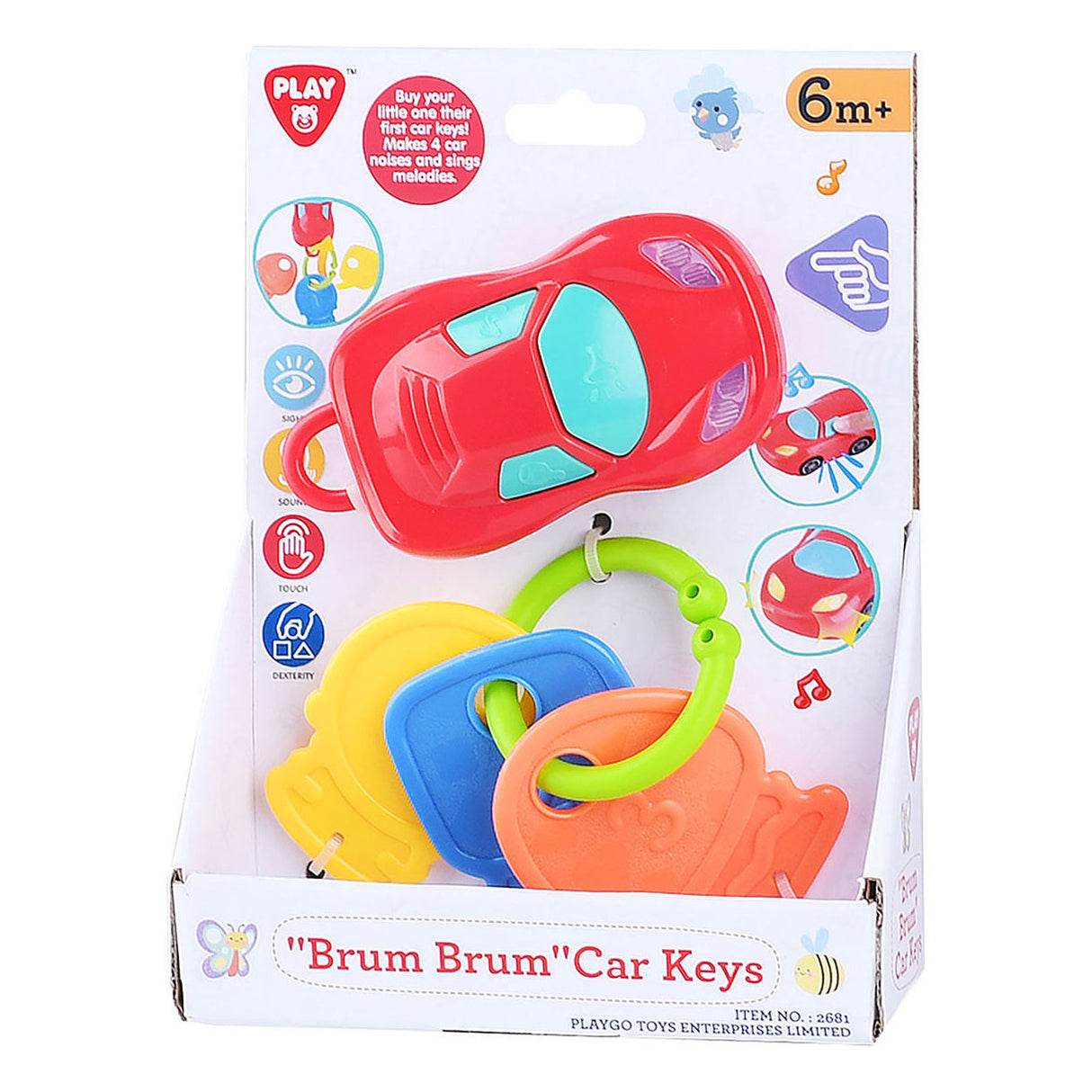 Playgo brum brum bilnøgler - 5 stk.