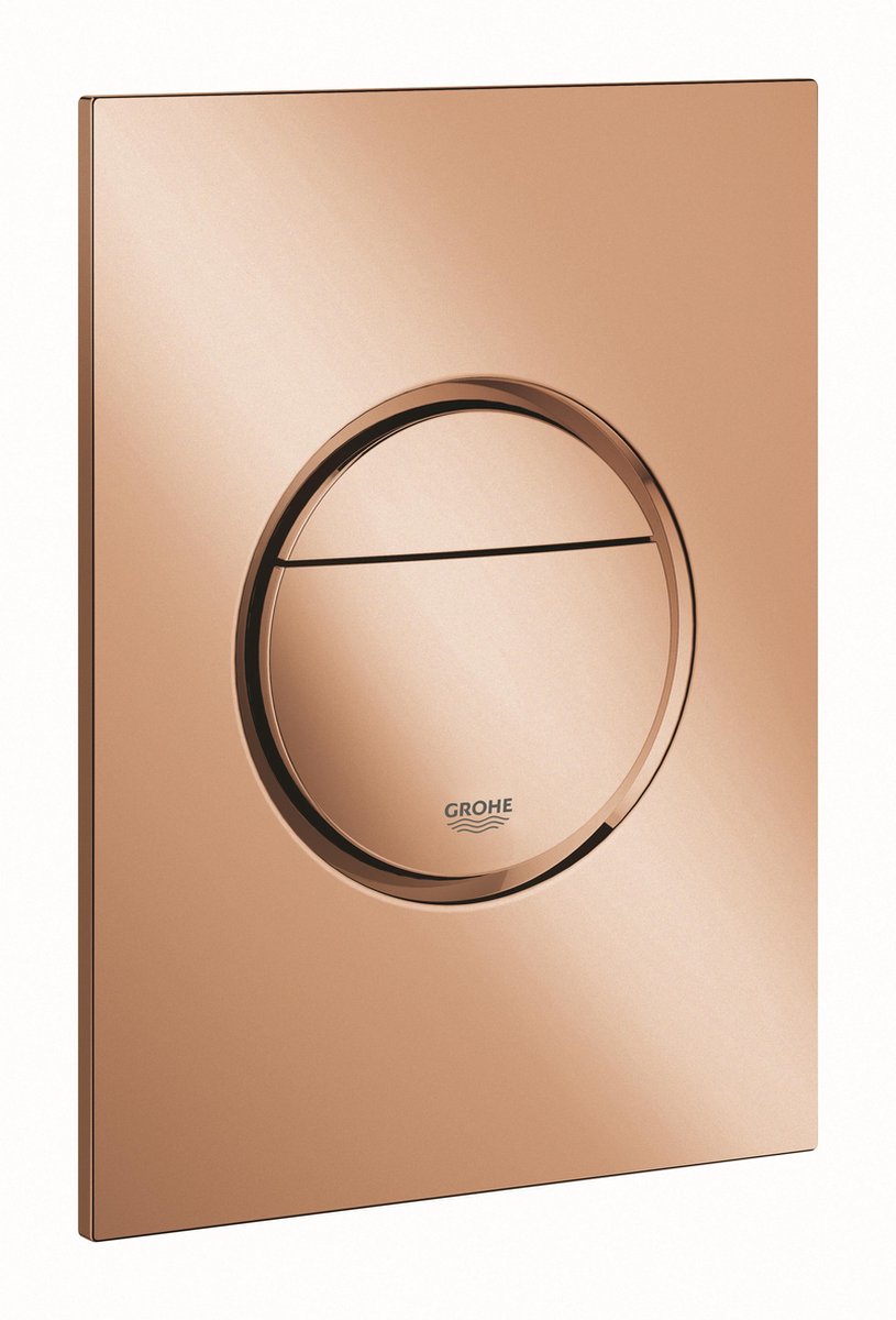 Grohe nova cosmopolitan s kontrolpanel toilet - lodret - dobbeltskyl - øko - varm solnedgang (blank bronze) - slank størrelse