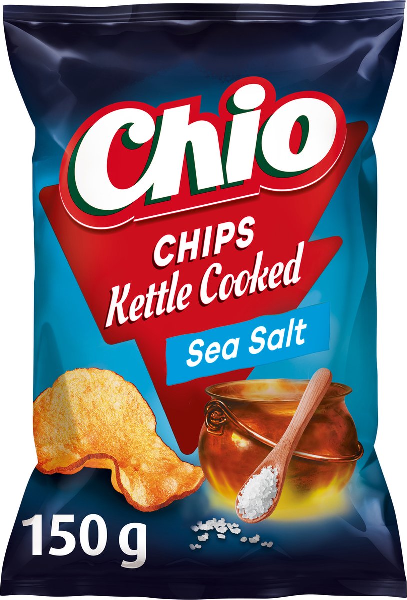 Chio-kedel kogt havsalt - chips - 10x150 gram